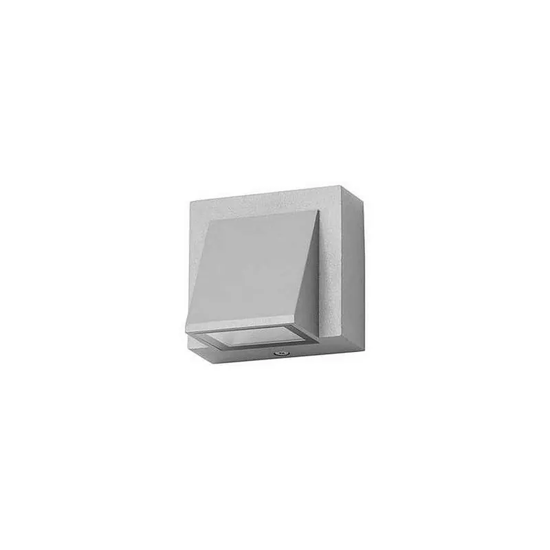 aplique exterior aluminio color gris serie loyd single 7.9cm - Decoración