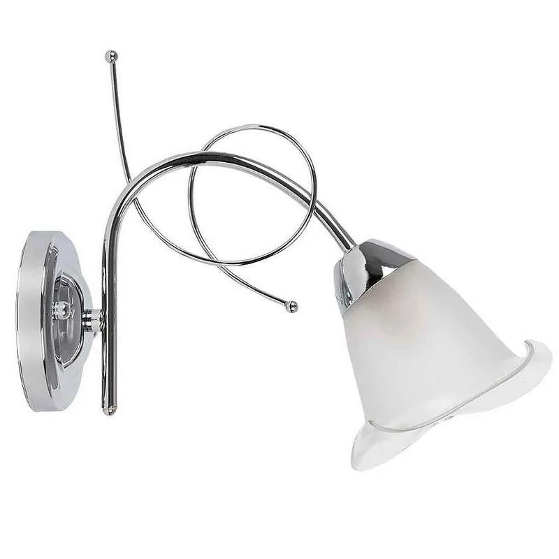 aplique pared metal color cromo serie adelfa 29cm - Decoración
