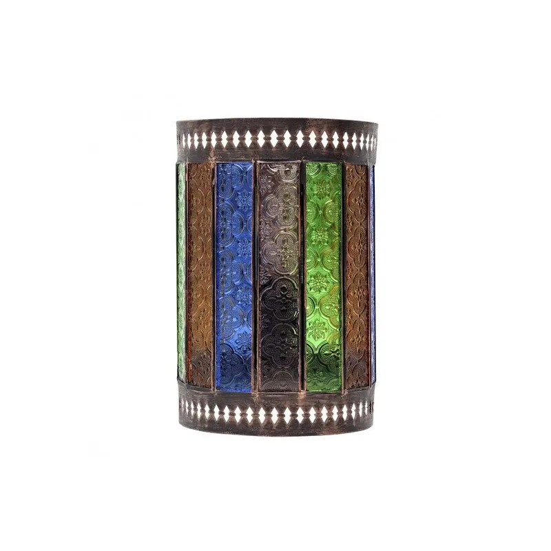 aplique pared metal color marron serie casablanca 19cm - Decoración