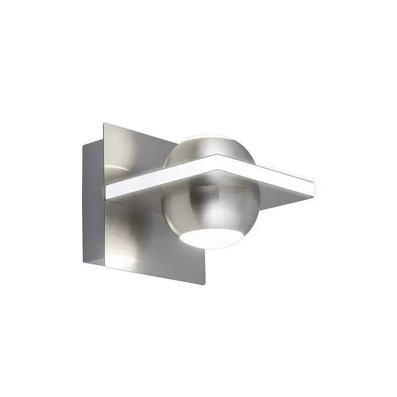 aplique pared metal color niquel serie fanton 12cm - Decoración