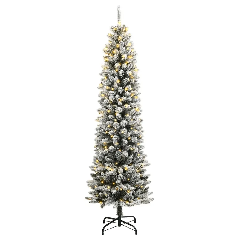 Árbol de Navidad artificial con 300 LED y nieve flocada 180 cm - Decoración