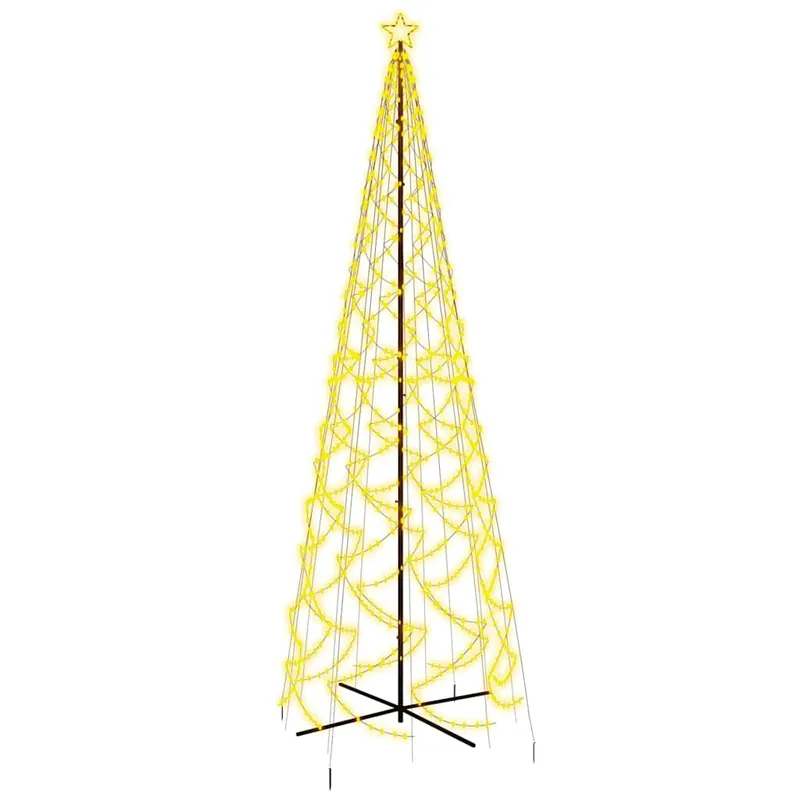 Árbol de Navidad cónico 1400 LED blanco cálido 160x500 cm - Decoración