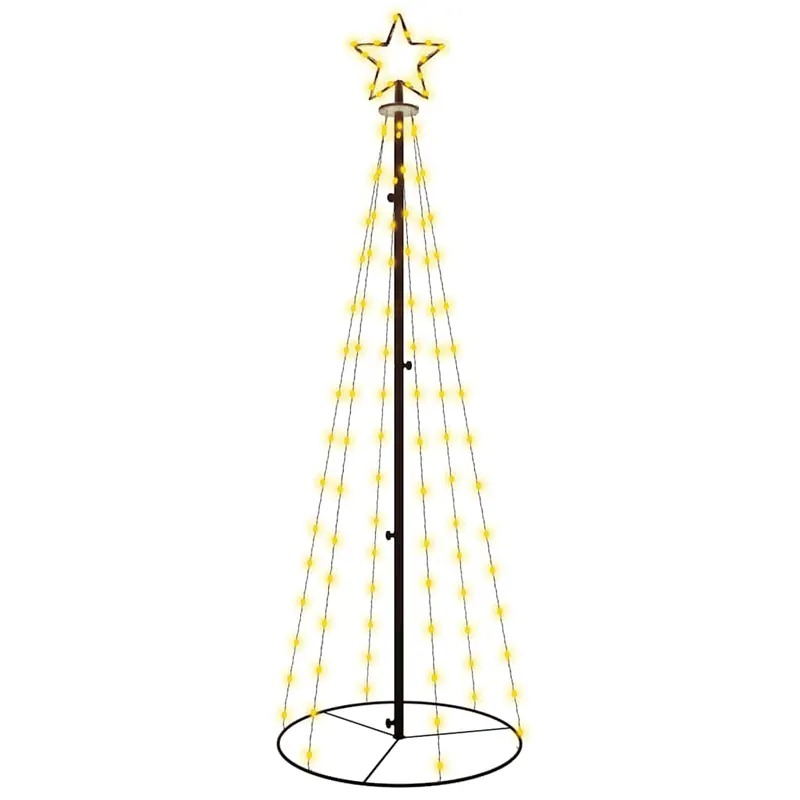 Árbol de Navidad cónico 108 LED blanco cálido 70x180 cm - Decoración