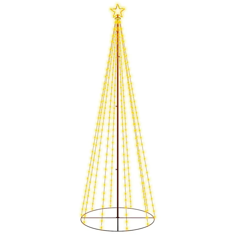 Árbol de Navidad cónico 310 LED blanco cálido 100x300 cm - Decoración