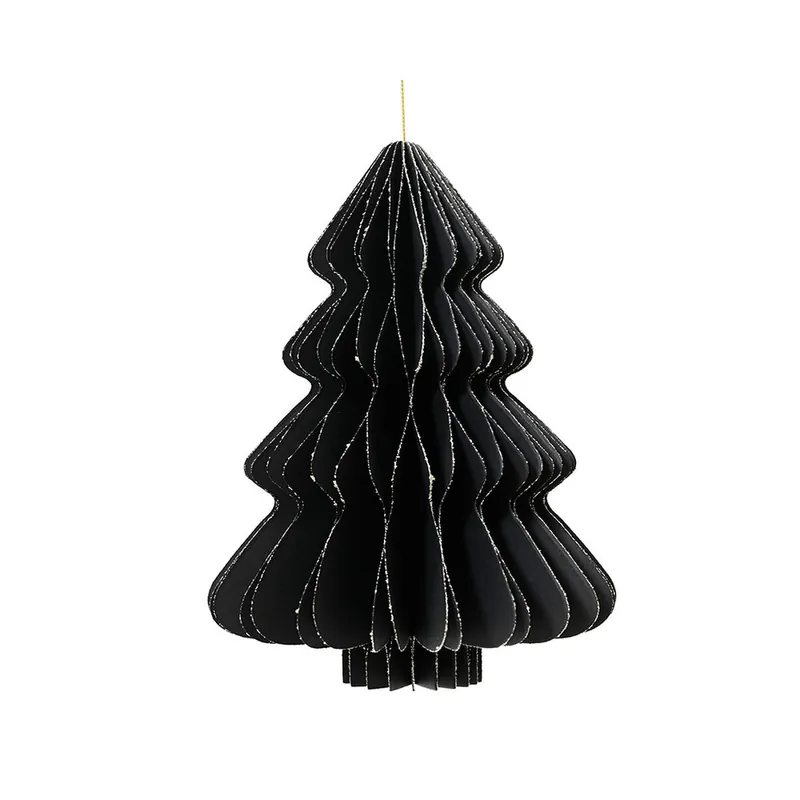 Árbol de Navidad Decoris Negro Papel Ø 30 x 40 cm - Decoración