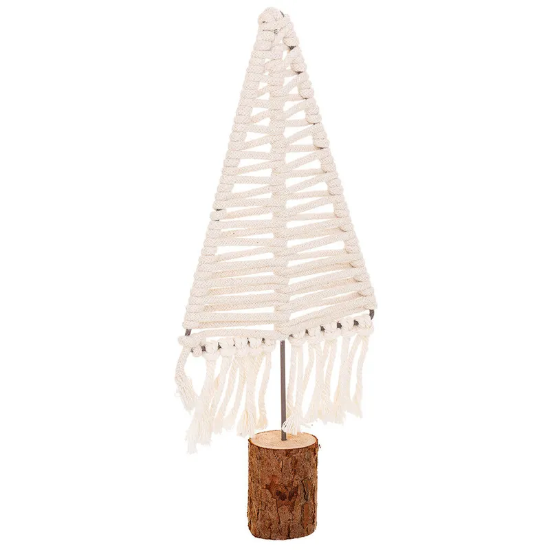 Árbol decorativo de algodón trenzado blanco 13x01x37.5 - Decoración