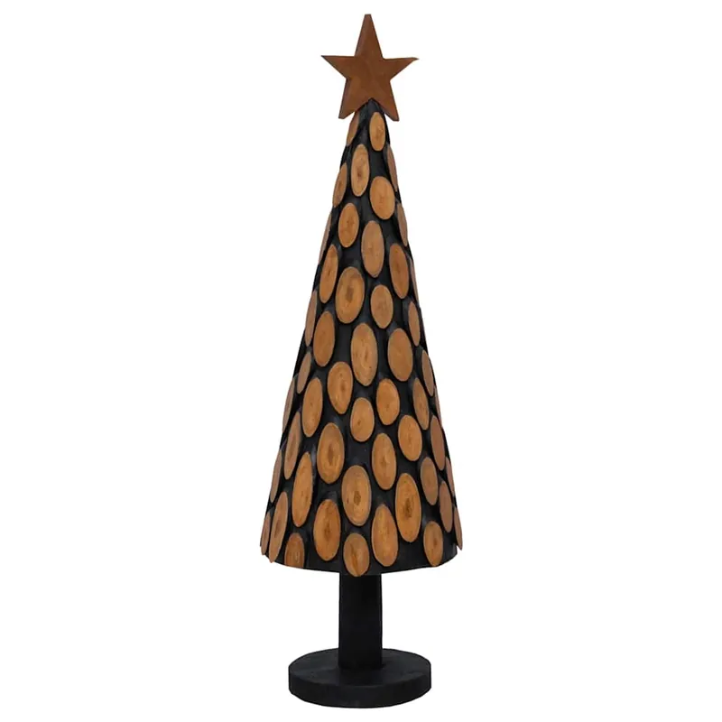 Árbol de Navidad - Árbol navideño Marrón 150 cm Madera de teca maciza