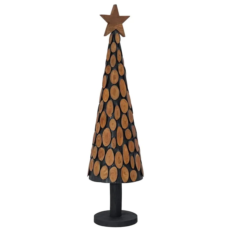 Árbol de Navidad - Árbol navideño Marrón 120 cm Madera de teca maciza
