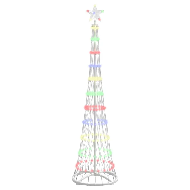 Árbol de Navidad - Árbol navideño LED Multicolor 51 x 51 x 190 cm Metal