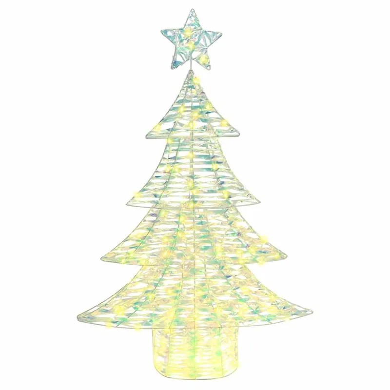 Árbol de Navidad - Árbol navideño con 120 LED cálido 120 cm PET