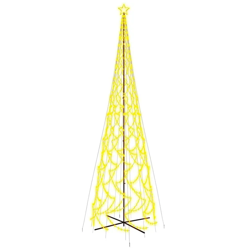 Árbol de Navidad - Árbol navideño cónico 3000 LED blanco cálido 230x800 cm