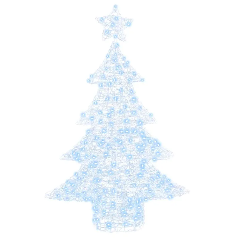 Árbol de Navidad - Árbol navideño con 100 LED frío 120 cm Acrílico
