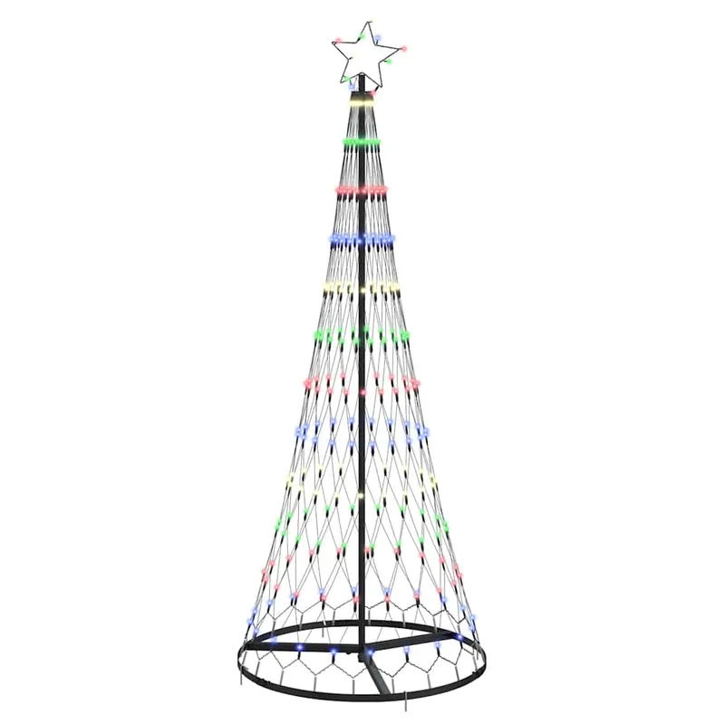 Árbol de Navidad - Árbol navideño LED Multicolor 71 x 71 x 184.5 cm Metal