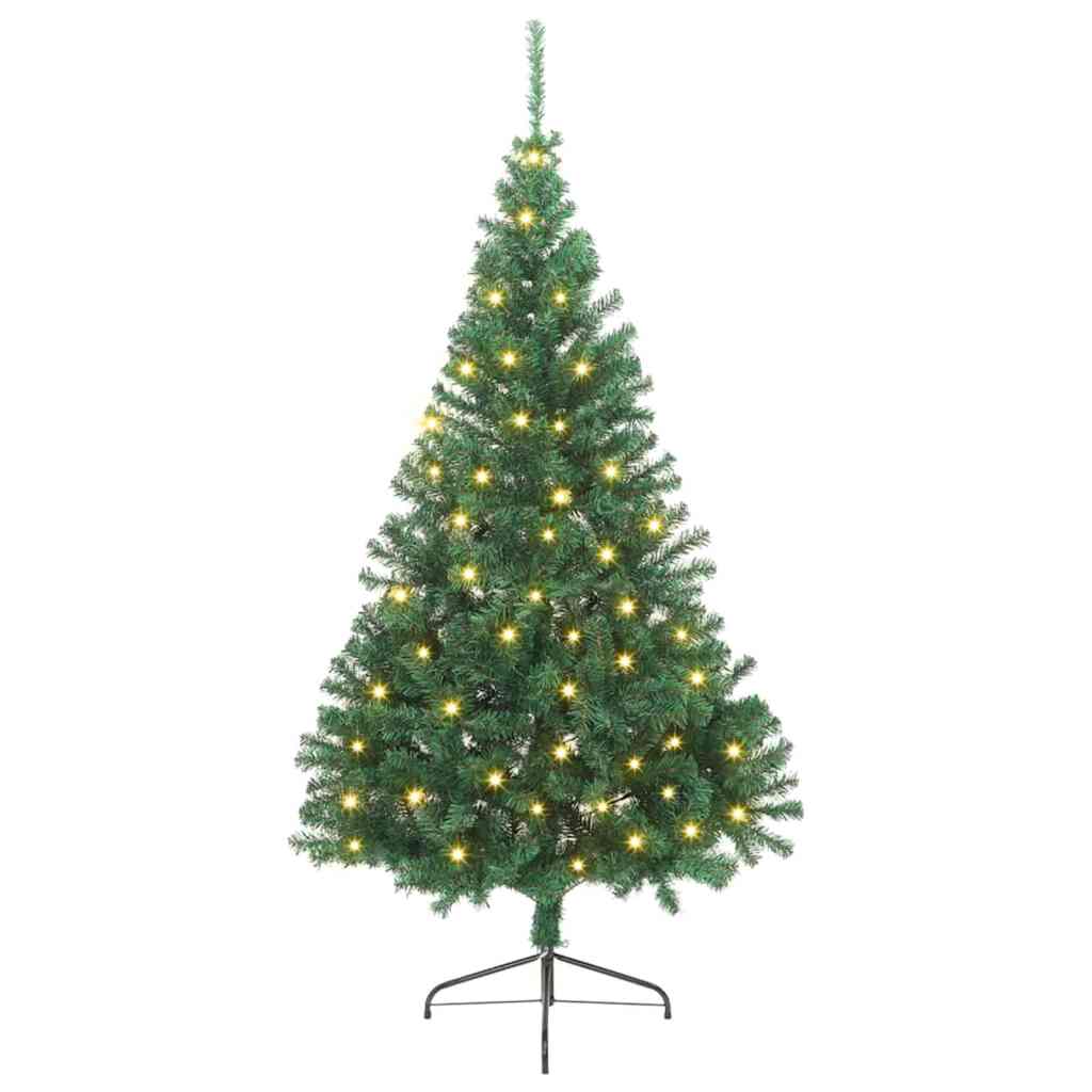 Árbol de Navidad - Árbol navideño Artificial Preiluminado Verde 240 cm PVC
