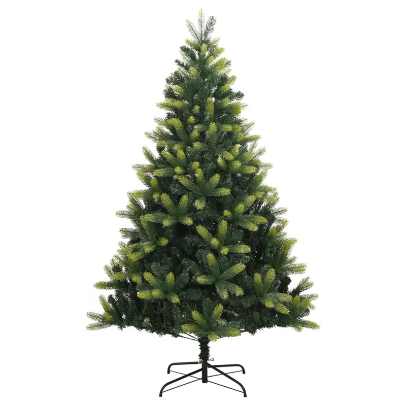 Árbol de Navidad - Árbol navideño artificial con bisagras y soporte 240 cm