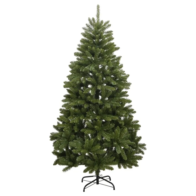 Árbol de Navidad - Árbol navideño artificial con bisagras y soporte verde 180 cm