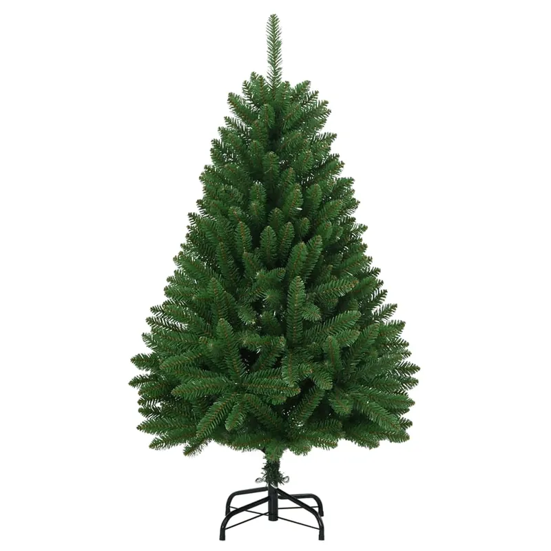 Árbol de Navidad - Árbol navideño artificial con bisagras y soporte verde 150 cm
