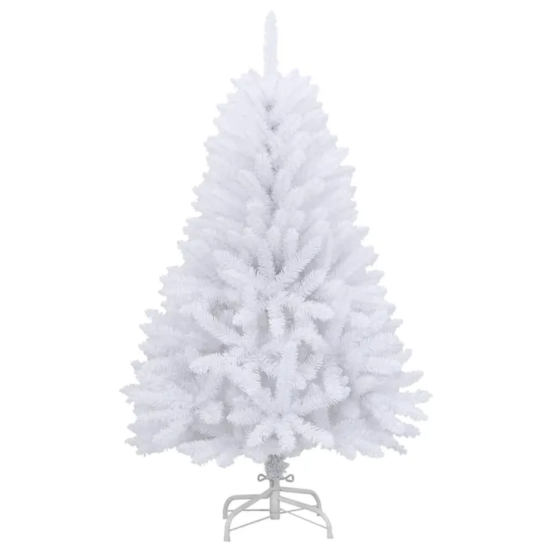 Árbol de Navidad - Árbol navideño artificial con bisagras y soporte blanco 120cm