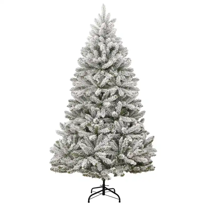 Árbol de Navidad - Árbol navideño artificial con bisagras y nieve flocada 270 cm