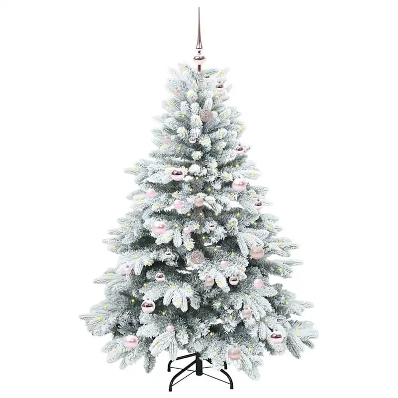 Árbol de Navidad - Árbol navideño artificial con 150 LED Verde 150 cm PE y PVC