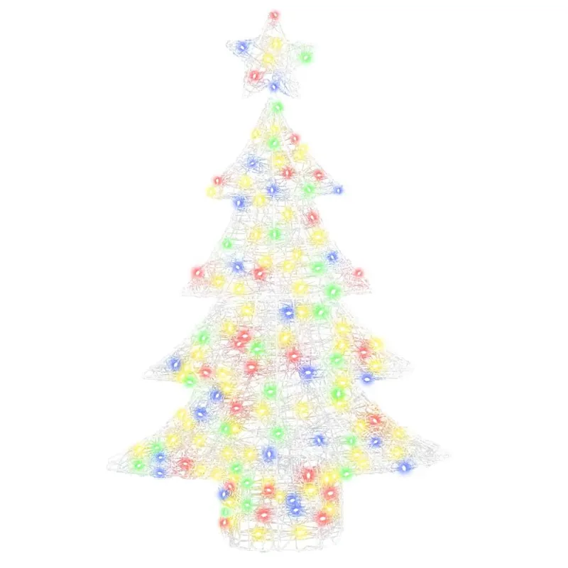 Árbol de Navidad - Árbol navideño con 100 LED Multicolor 120 cm Acrílico