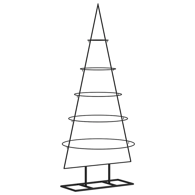 Árbol de Navidad - Árbol navideño para decoración metal negro 125 cm
