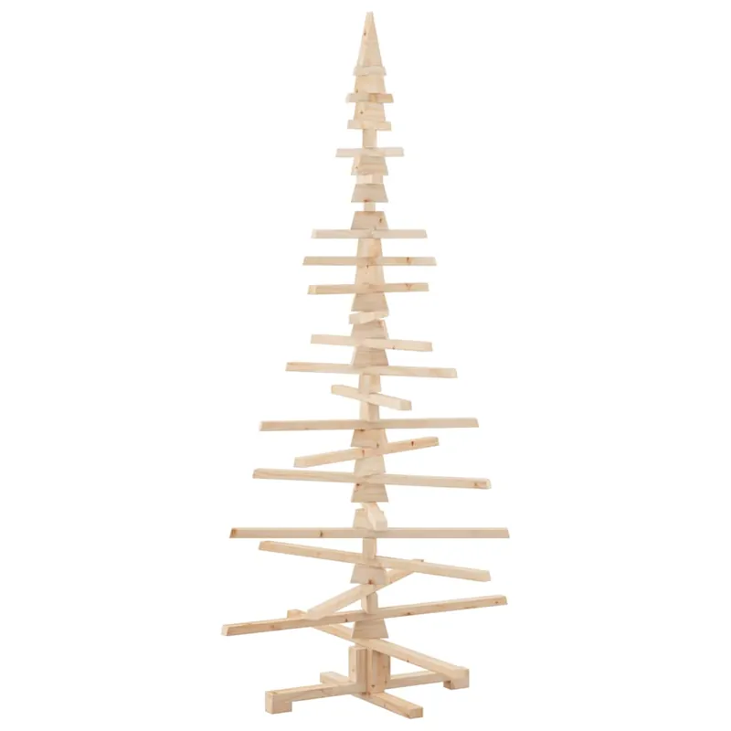 Árbol de Navidad - Árbol navideño de madera de adorno madera maciza pino 180 cm