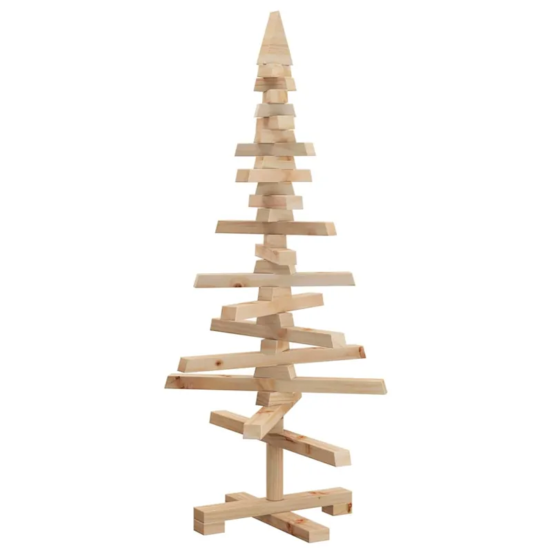 Árbol de Navidad - Árbol navideño de madera de adorno madera maciza pino 90 cm