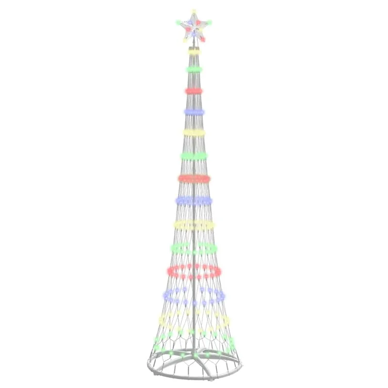 Árbol de Navidad - Árbol navideño LED Multicolor 70 x 70 x 250 cm Metal