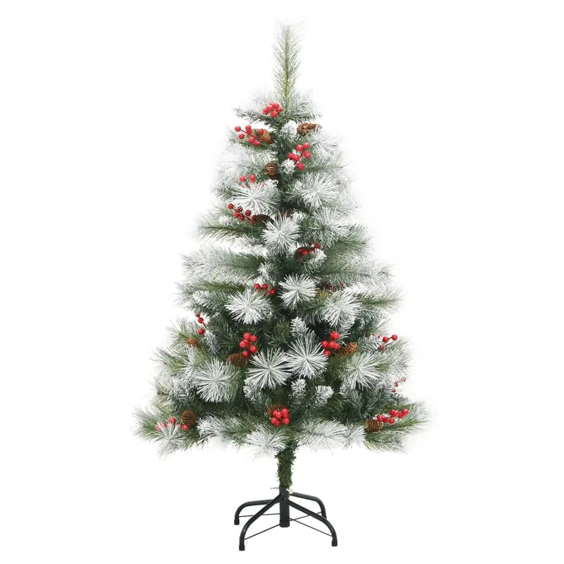 Árbol de Navidad - Árbol navideño artificial con piñas y bayas 150 cm
