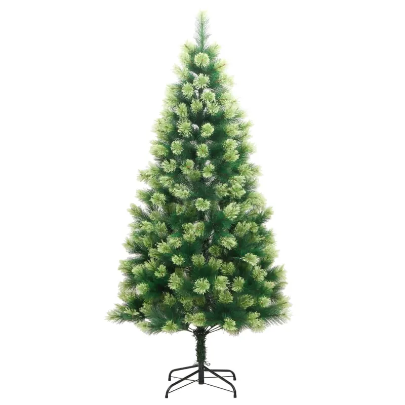 Árbol de Navidad - Árbol navideño artificial con bisagras y soporte 180 cm