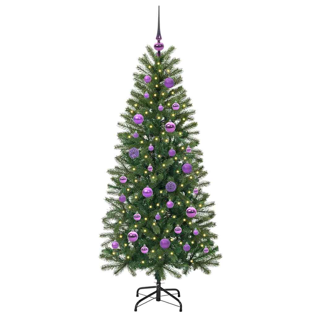 Árbol de Navidad - Árbol navideño artificial con 150 LED Verde 150 cm PE y PVC