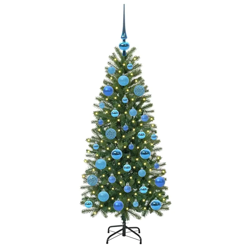 Árbol de Navidad - Árbol navideño artificial con 150 LED Verde 120 cm PE y PVC