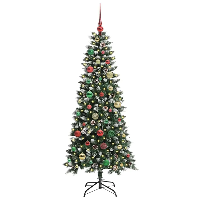 Árbol de Navidad - Árbol navideño artificial con 150 LED Verde 66 x 66 x 150 cm