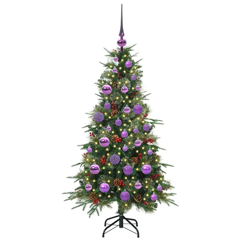 Árbol de Navidad - Árbol navideño artificial con ramas articuladas Verde 120 cm