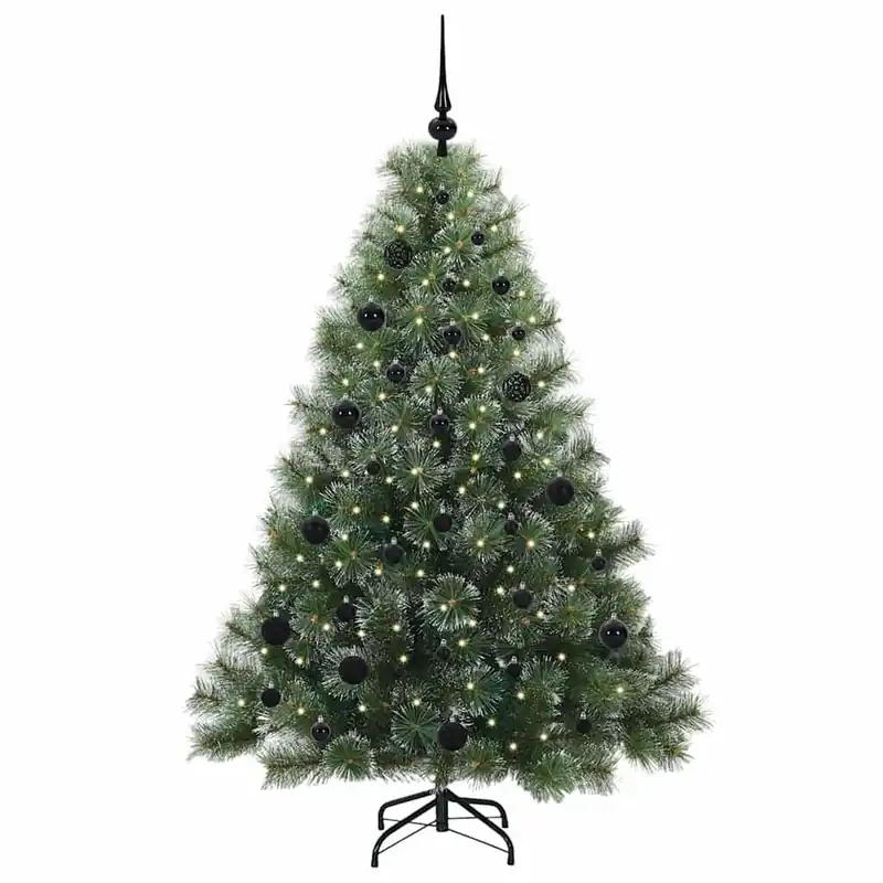 Árbol de Navidad - Árbol navideño artificial con 150 LED Verde 150 cm PE y PVC