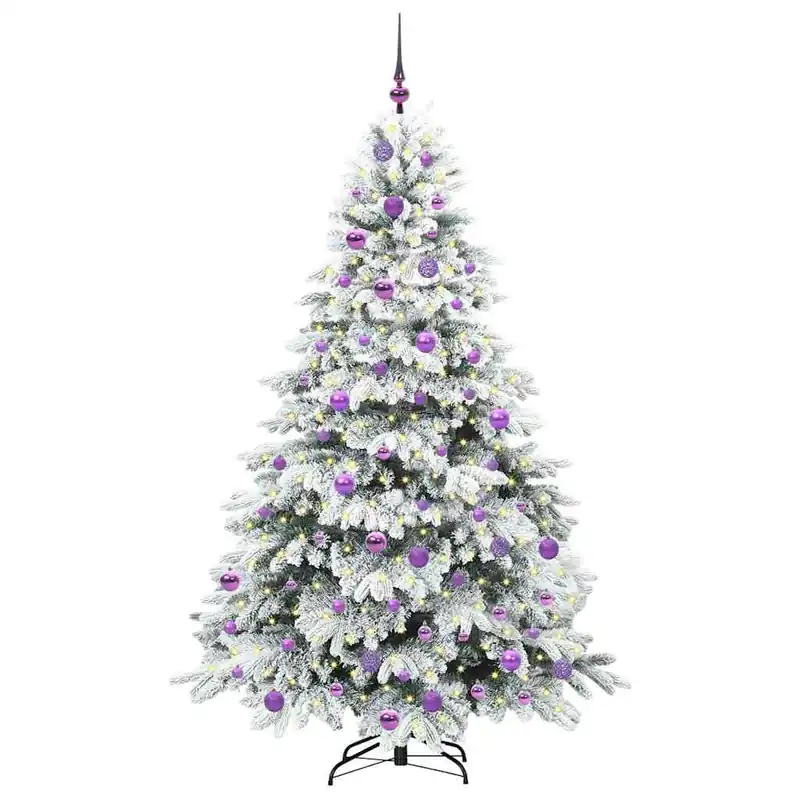 Árbol de Navidad - Árbol navideño artificial con 300 LED Verde 180 cm PE y PVC