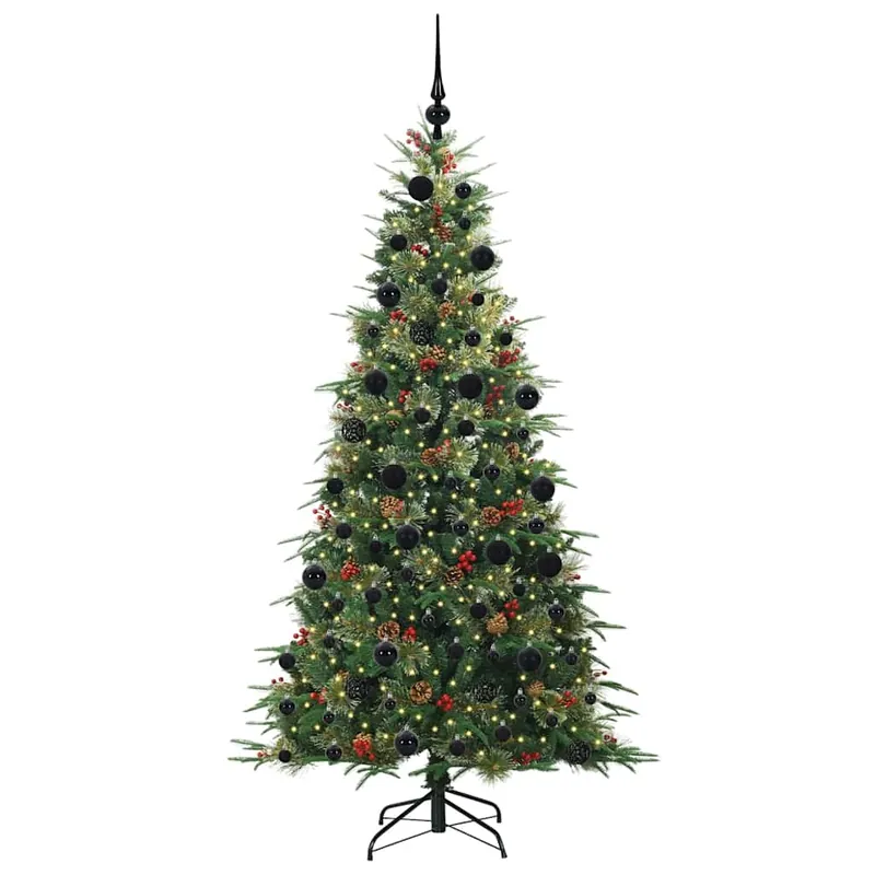 Árbol de Navidad - Árbol navideño artificial con ramas articuladas Verde 210 cm