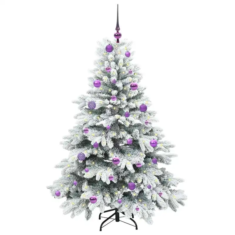 Árbol de Navidad - Árbol navideño artificial con 150 LED Verde 150 cm PE y PVC