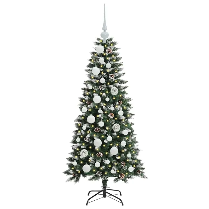 Árbol de Navidad - Árbol navideño artificial con 150 LED Verde 55 x 55 x 120 cm