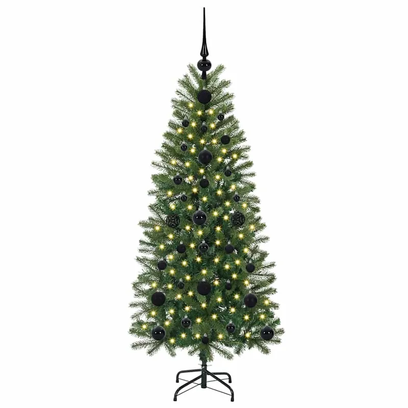 Árbol de Navidad - Árbol navideño artificial con 150 LED Verde 120 cm PE y PVC