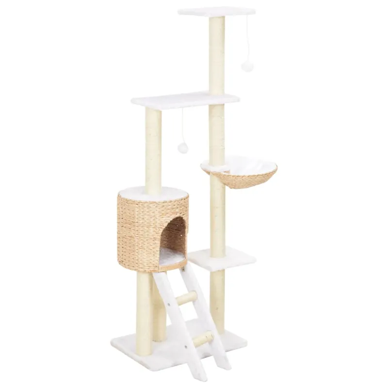 vidaXL Rascador para gatos de hierba marina con poste de sisal - Jardín