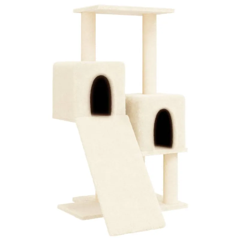 vidaXL Rascador para gatos con postes de sisal color crema 82 cm - Jardín