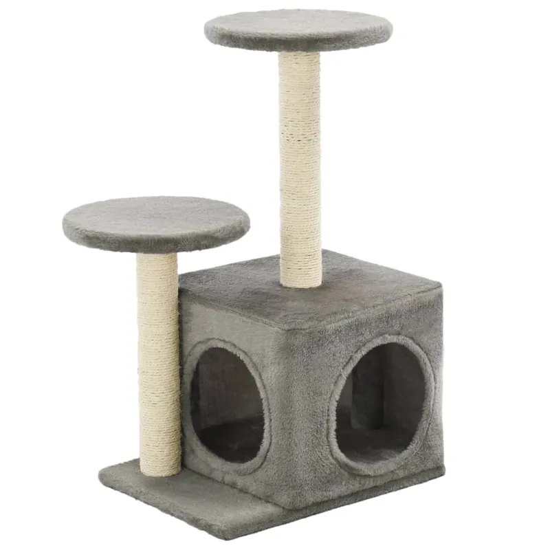vidaXL Rascador para gatos con poste rascador de sisal 60 cm gris - Jardín