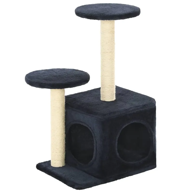 vidaXL Rascador para gatos con poste de sisal azul oscuro 60 cm - Jardín