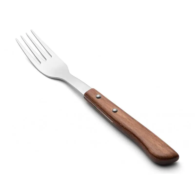 Arcos Tenedor Chuletero con mango de Madera Comprimida - Cocina
