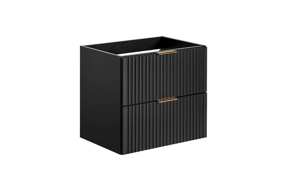 Armario Bajo Lavabos ADEL CUW60 2D 60x46x57 Negro - Baño