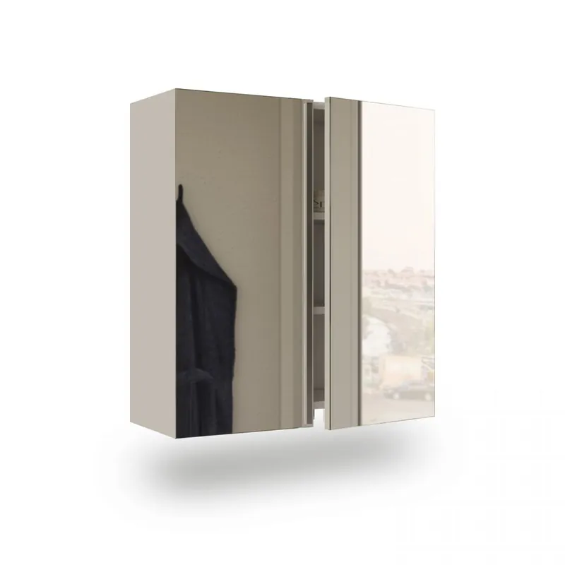 Armario camerino con espejo Inspire Blanco Brillo 60 x 65 x 21 cm - Baño