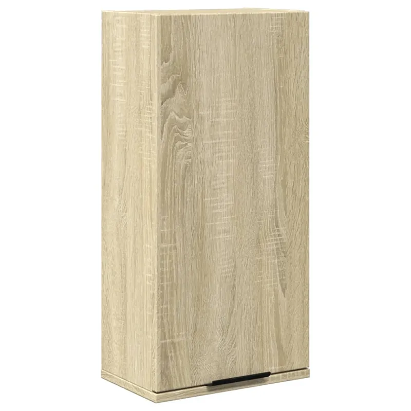 vidaXL Armario de baño de pared color roble ahumado 32x20x67 cm