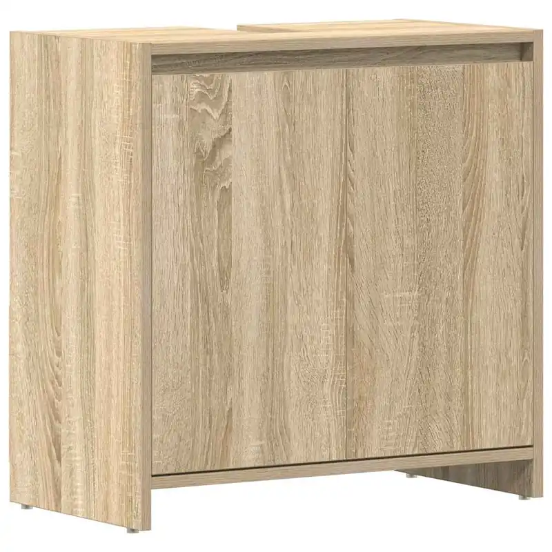 vidaXL Armario de baño madera contrachapada color roble 60x33x61 cm